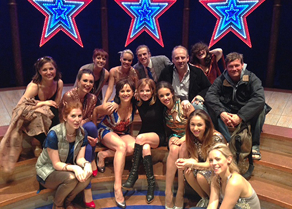 Geri Halliwell with the cast of VIVA FOREVER!