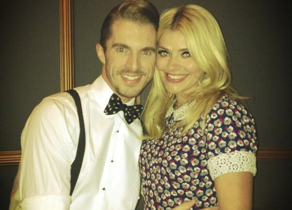 Leon (Simon Adkins) with Holly Willoughby