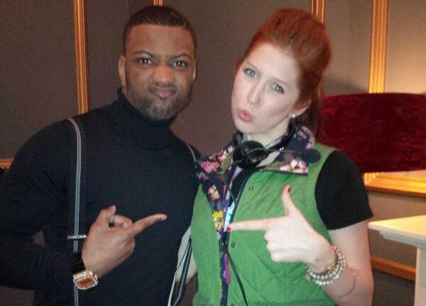 Minty (Hatty Preston) with singer JB from JLS